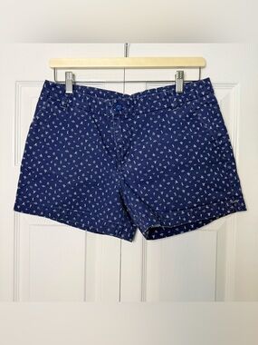 Patagonia Navy Blue Printed Cotton Bermuda Shorts